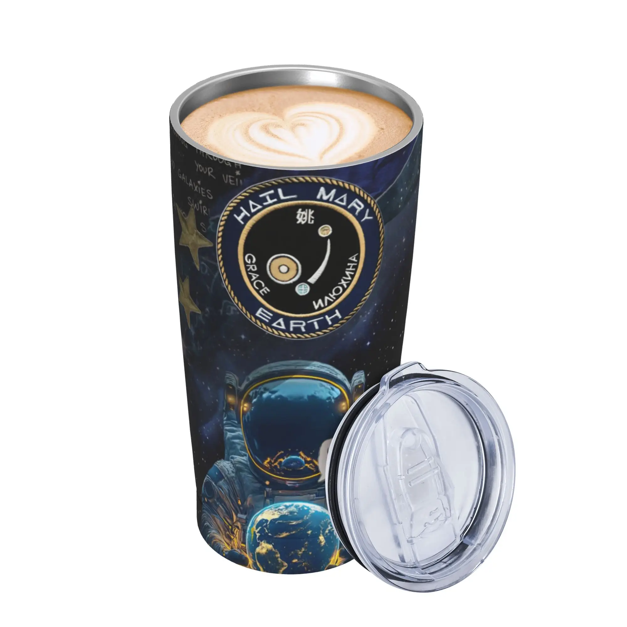 Project Hail Mary Movie 2026 Insulated Tumbler with Lid  Stainless Steel Thermal Mug Outdoor Travel Hot Cold Drinks Cups 20oz
