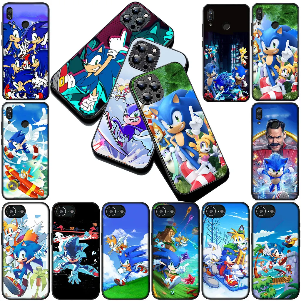Мягкий чехол для телефона Game S-Sonics Anime HedgehogS для Apple iPhone 17 Pro XS Max Air 8 7 6 Plus X XR + SE 2022 SE2 7+