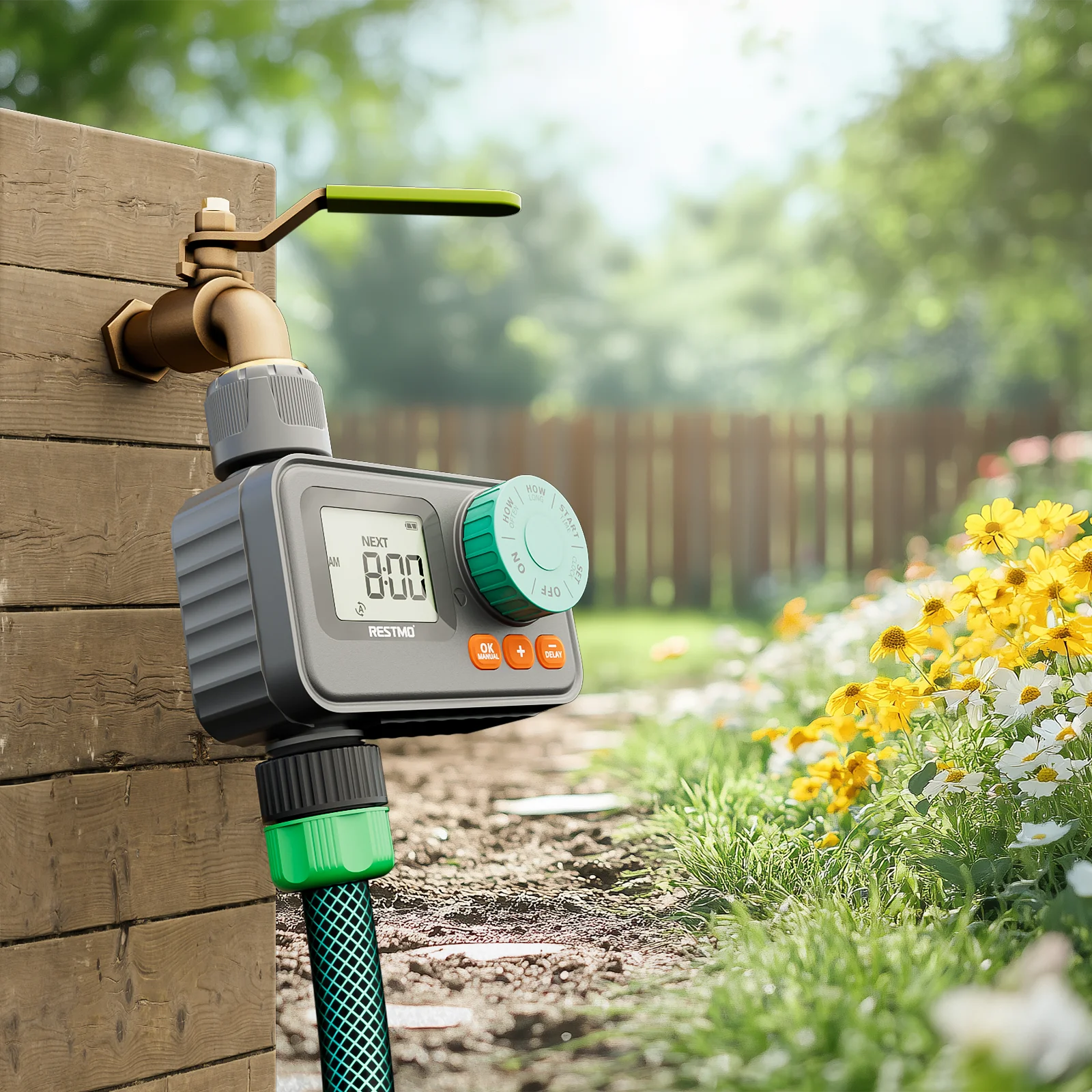 

Sprinkler Timer with 3 Separate Programs, 7-Day Programmable Water Timer for Garden Hose