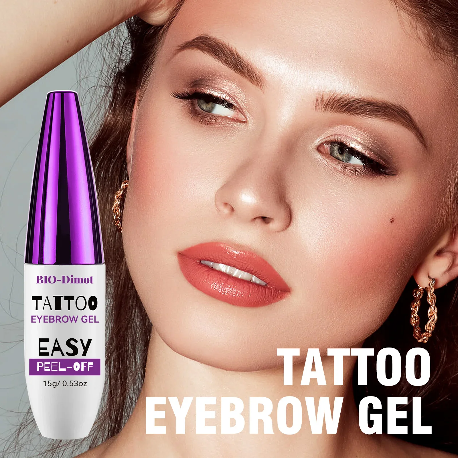 1 Pc Make-Up Wenkbrauw Enhancers Vloeibare Gel Blijvende Waterdichte Tint Lange Film Vormen Afscheuren Brow Tattoo Voor Wenkbrauw Make-Up