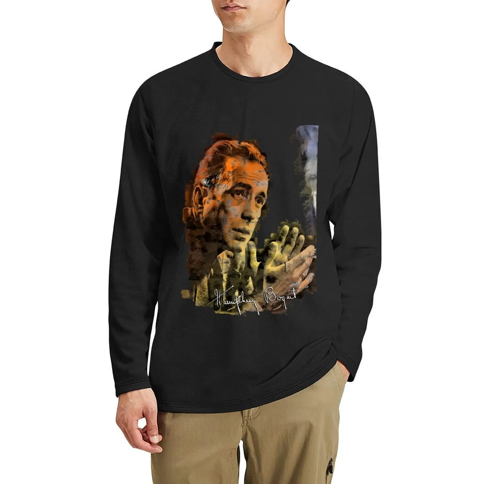 

Humphrey Bogart Long T-Shirt plus size tops graphic t shirts sweat shirt plain t-shirt plain t shirts men