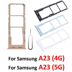 Bandeja con ranura para tarjeta Sim para Samsung A23, 4G, 5G, A235, A235F, A235M, A236, A236B, soporte para cajón de tarjeta Micro SD