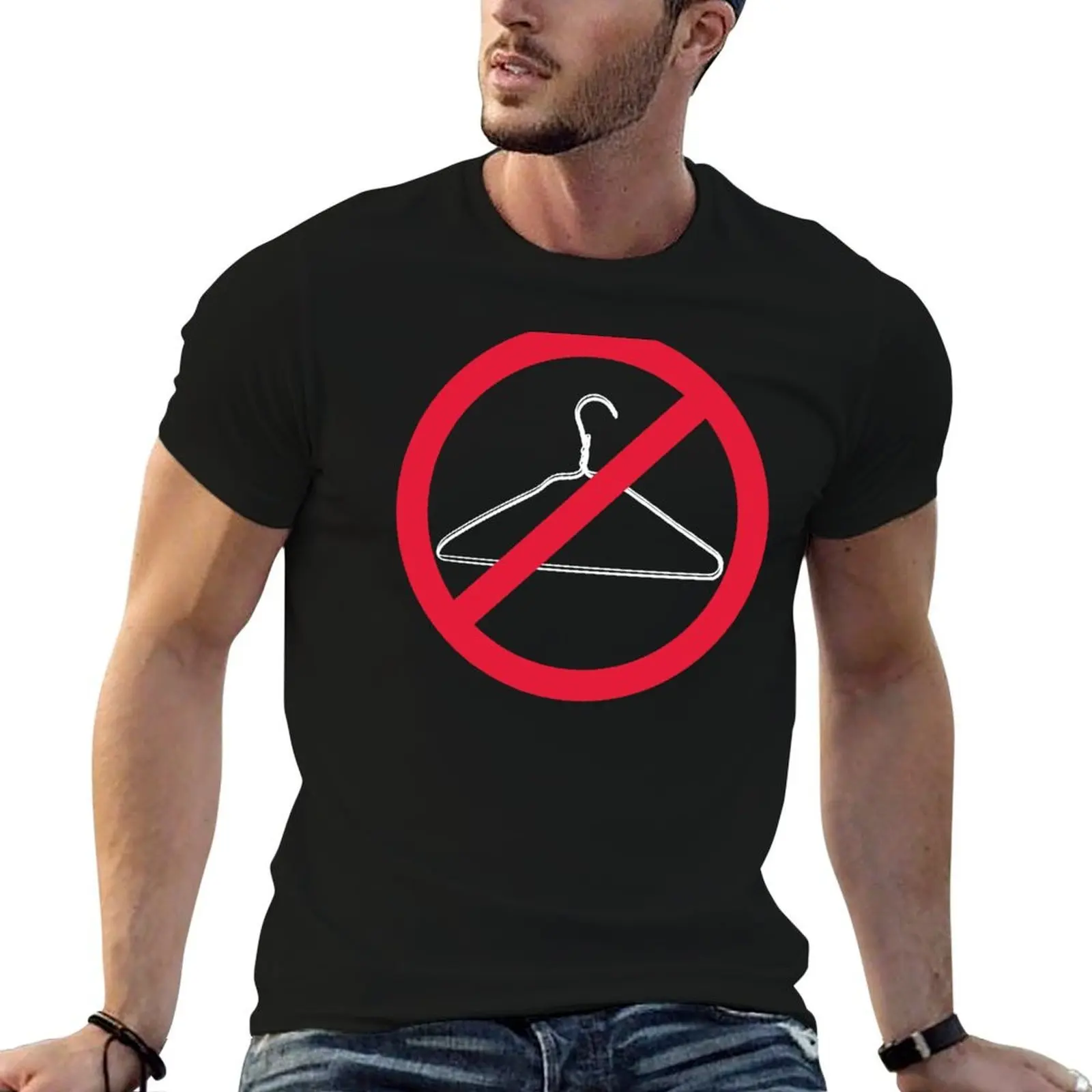 Warning, Do Not Force People to Use A Coat Hanger to Abort -Red Line Through a Coat hanger. Pro Choice-My Body My Choice T-Shirt