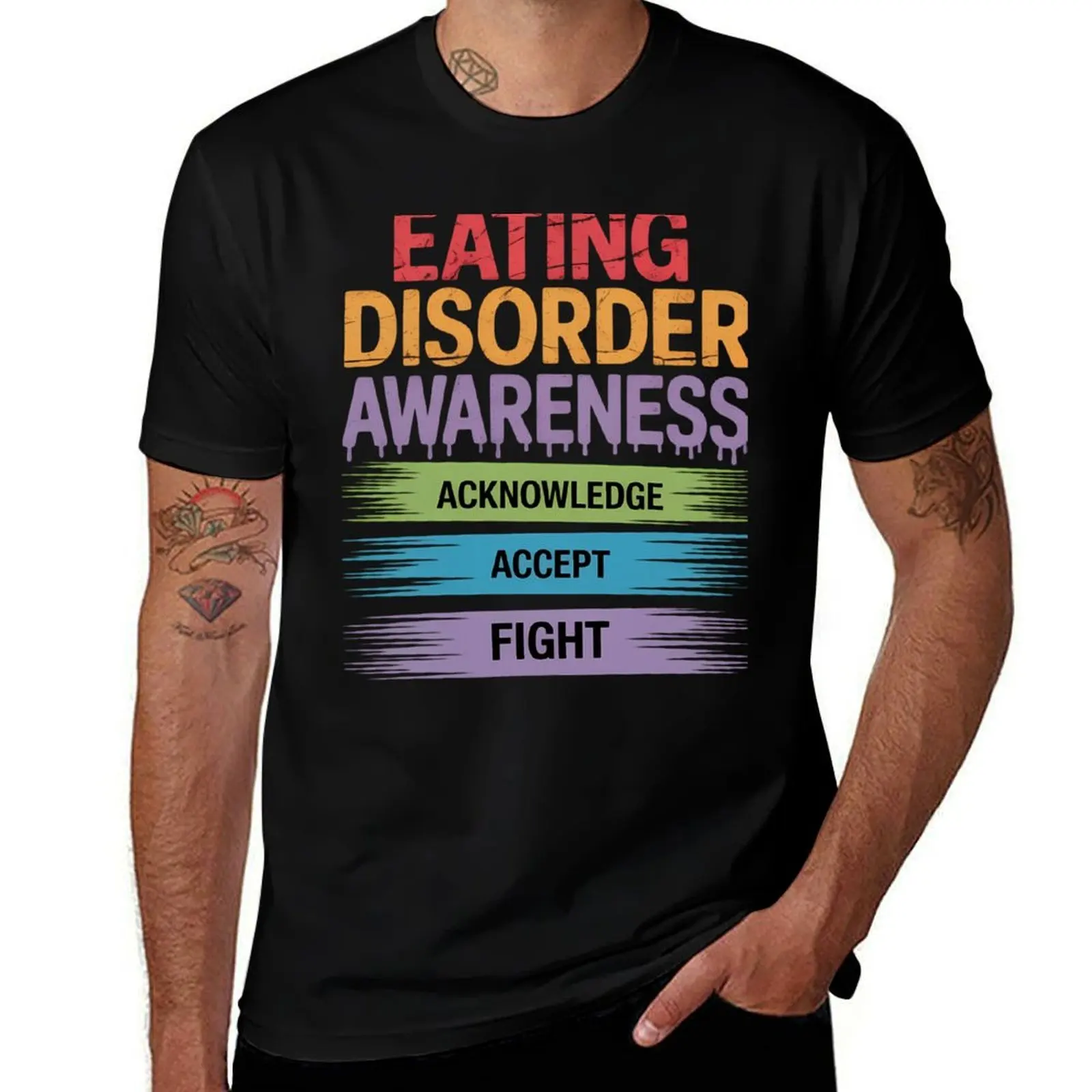 

Eating Disorder Awareness T-Shirt sports fans basketball graphic tees plain custom t shirt t shirts for men pack