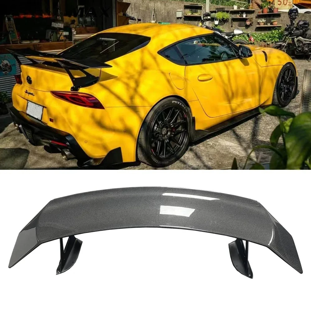High Quality Carbon Fiber V Style Carbon Rear Trunk Wing Fits for GR Supra A90 A91 MKV Rear Wing