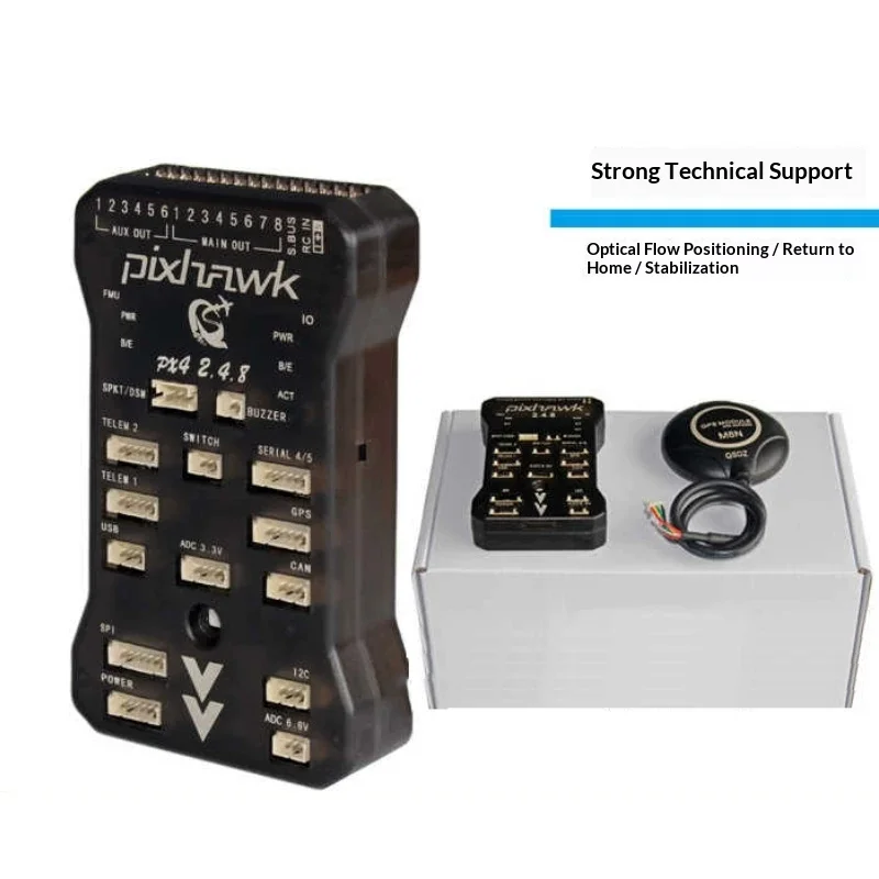 Pixhawk 2.4.8 32‑bit Flight Controller PX4 Pix M8N GPS Optical Flow Auto Position Cruise for Quadcopter Multirotor Drone