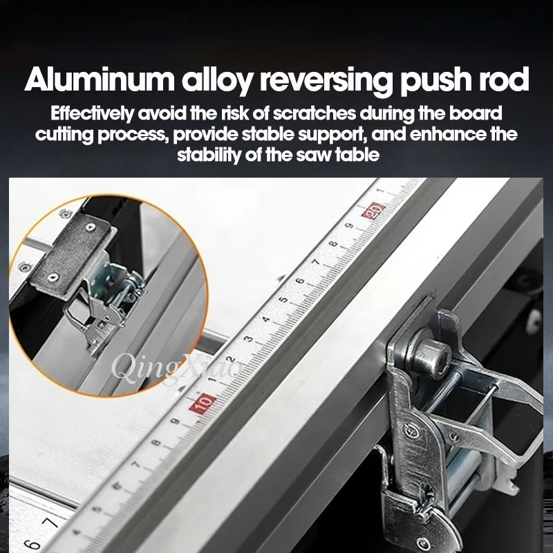 Industrial Business Steel Rod Guide Rail Sliding Table Saw Woodworking Precision Saw Bench Smooth Push Low Noise For Carpentry