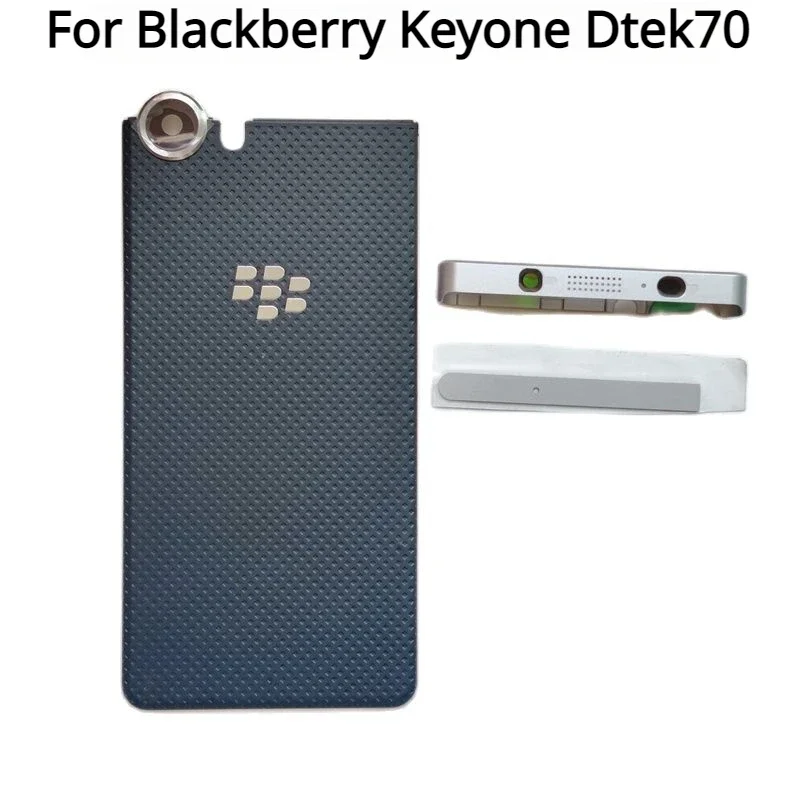 New Back Battery Cover +Top Cover Panel Rear Door Housing Case Battery Cover With Camera Lens For Blackberry Keyone Dtek70 Phone