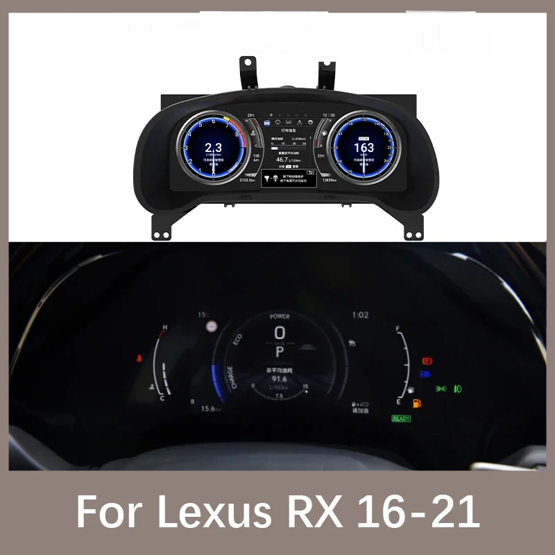 

For Lexus RX RX300 RX330 RX350 RX400 RX450h 2008 - 2021 Car LCD Dashboard Digital Cluster Instrument Virtual Linux Cockpit Panel