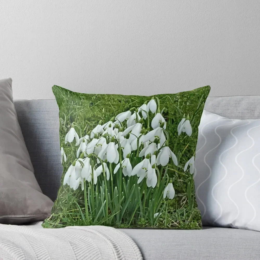 Snowdrops Throw Pillow Luxury Cushion Cover Decorative Cushion pillow