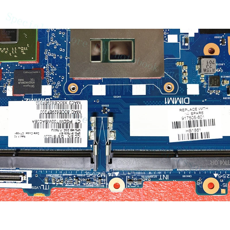 A+  For HP ZBook 15U G4 850 G4 with intel i7-7500 CPU Laptop Motherboard 917505-001