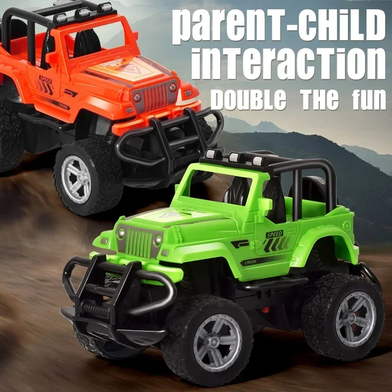 Children's toy car remote control car four-wheel drive inertia off-road remote control car without battery