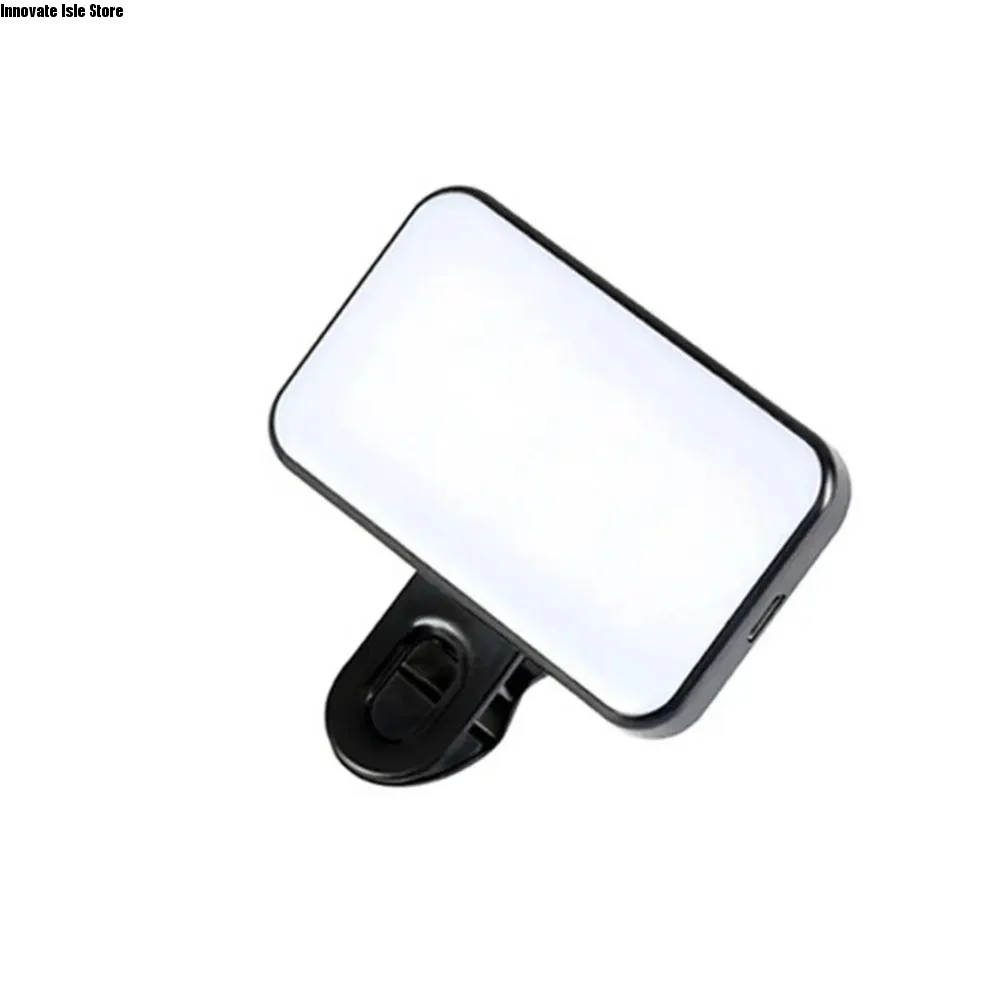Portable Rechargeable Selfie Fill Light 3 Modes Mini LED Fill Light Pocket Adjustable Brightness Ring Light Laptop Use