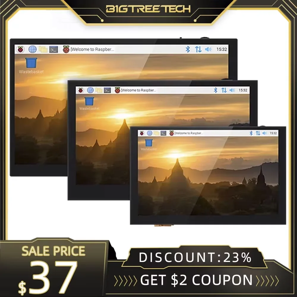 Bigtreetech btt Pi TFT43 TFT50 TFT70หน้าจอราสเบอร์รี่ Pi จอแสดงผล LCD แบบสัมผัสสำหรับเมนบอร์ดปลาหมึก Pro 3B ราสเบอร์รี่ Pi/3B +/4