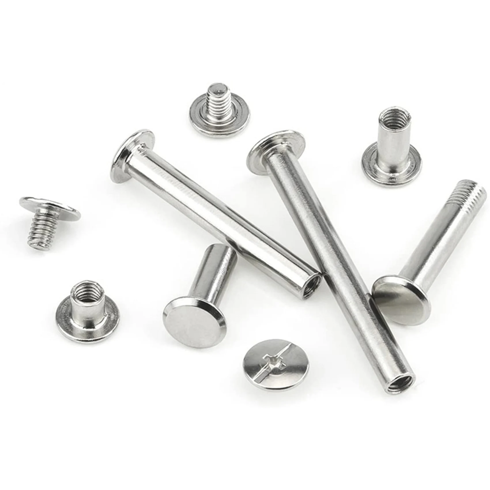 AC88-Chicago Screw Binding Screws Posts Assortment Kit For DIY Leather Bookbinding Crafts(240Pcs,M5)