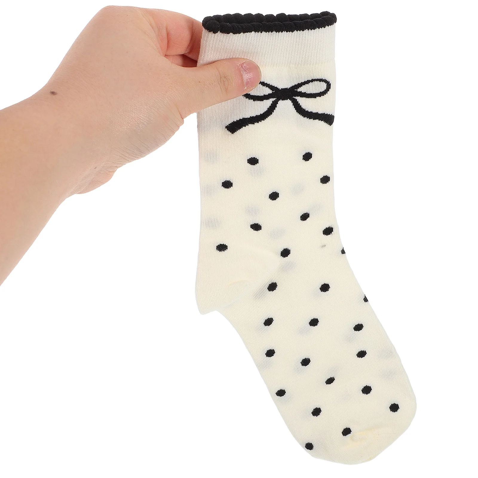 

Cute Bowknot Socks Soft Thin Cotton Breathable Casual Dress Mid-Calf for Women Girls Ballet Practice Socks Cute