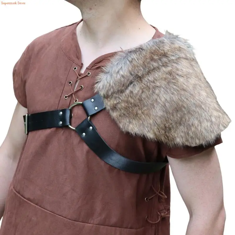 Q5WE Unisex-kaap imitatiebont voor karaktervolle aankleding Lichtgewicht reissjaal Wintermode en buitenactiviteiten