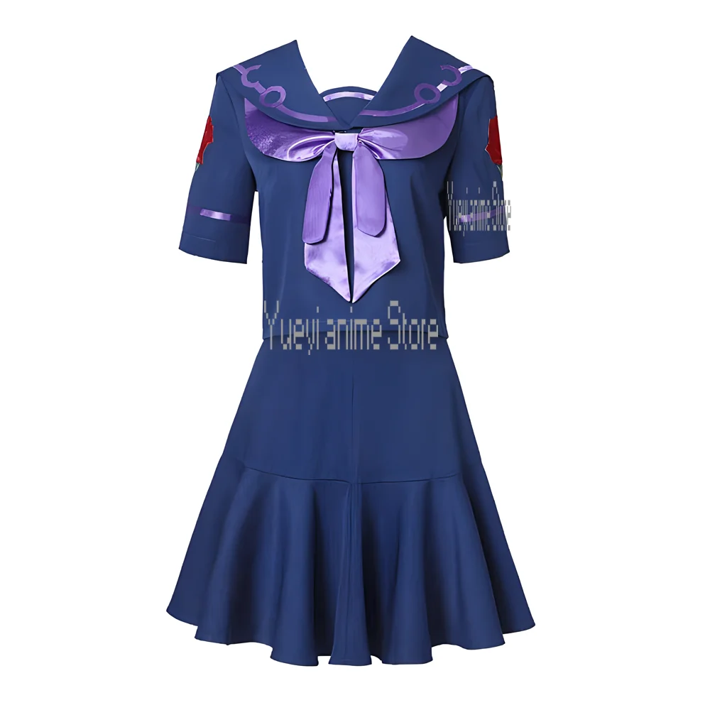 Anime yukako yamagishi Cosplay Costume Sailor suit Dress Halloween Cos-customized