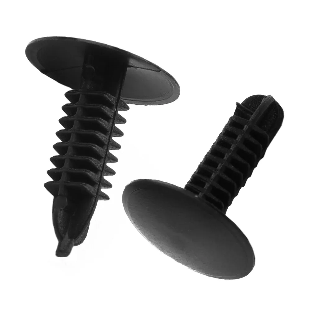 50x Car Black Plastic Rivets Retainer Clip 4mm X 5mm X 12mm For Car Bumper Fender Clips Fastener Interior Accessories