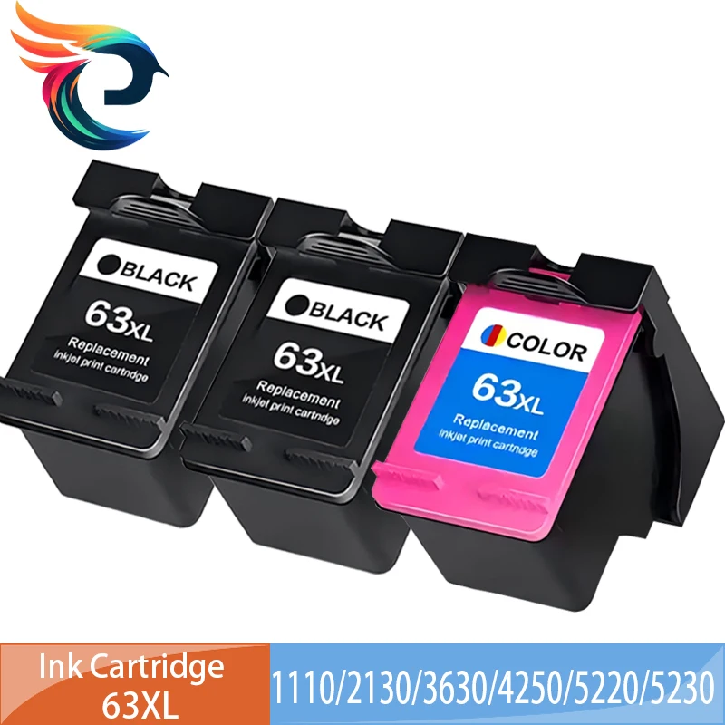 HP63 63 XL 63XL Refillable Ink Cartridge Compatible for HP Deskjet 1110 2130 2131 2132 3630 3632 4250 5220 5230 5252 5232