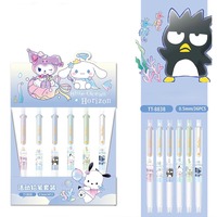 24pcs/lot Sanrio Kuromi Pochacco Mechanical Pencil Kawaii Frog Penguin 0.5MM Drawing Writing Automatic Pen School Supplies