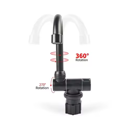 Folding Faucet 360 Degree Swivel Hot and Cold Water Faucet Kitchen Bathroom RV Marine Deck Hatch Boat Camper RV Accessories