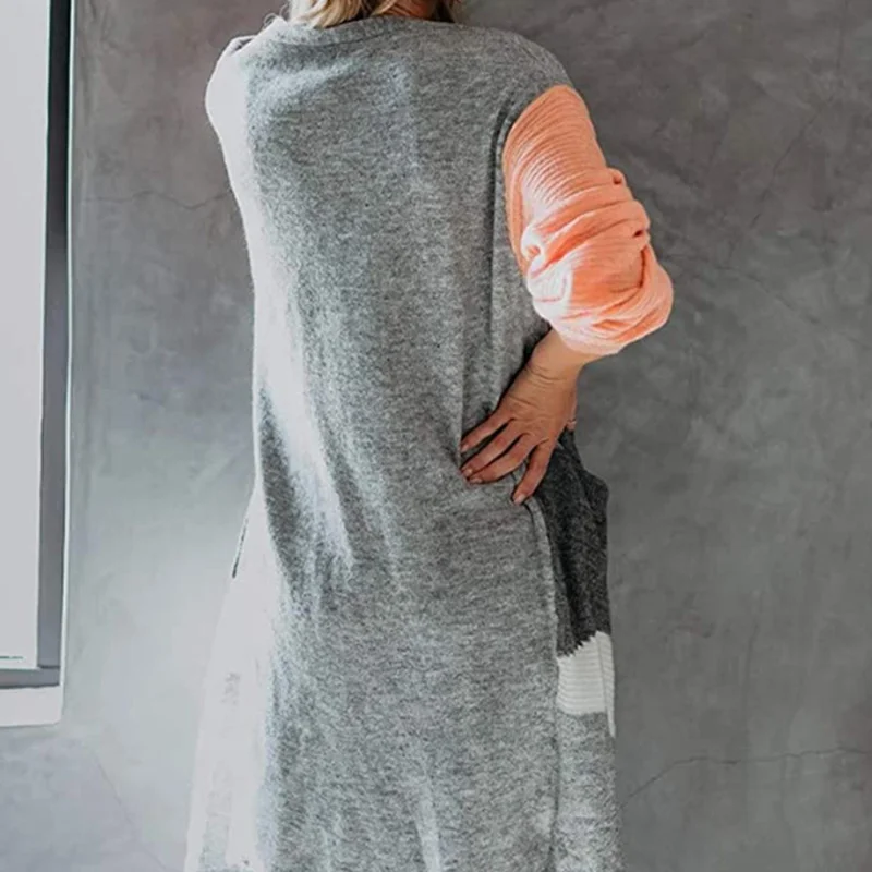 2021 Miếng Dán Cường Lực Dài Cardigan Nữ Áo Len Dạo Phố Bộ Đồ Nữ Áo Khoác Mùa Đông Nón Kết Nam Nữ Túi Mỏng Bohemian Ngày Lễ Cổ Tim