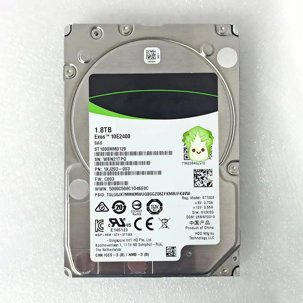 HDD สําหรับ Seagate Server Hard Disk ST1800MM0129 1.8T 10K SAS 2.5 "12Gb