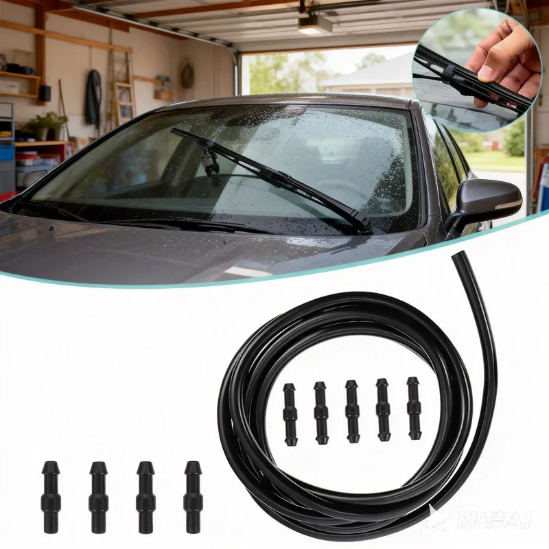 Mangueira de Lavagem Automotiva Reforçada Anti-Vazamento 2M + 18 Conectores Bico de Jato Tubo Bomba Ferramentas de Manutenção para Lavagem de Carros