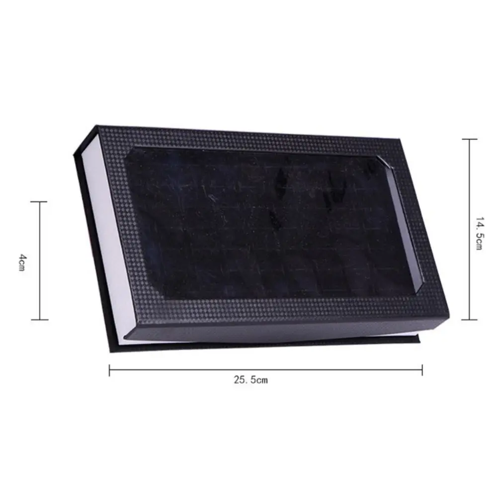 72 Slots Ring Box Large Capacity with Transparent Cover Earrings Storage Case Exquisite Flannel Jewelry Packaging Box