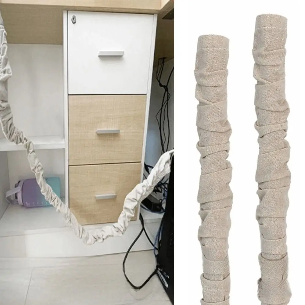 4/6 Feet Cord Cover Linen Fabric Office Home Chandelier Chain Cover Electric Wire Protector For Lighting Wires Cable Management