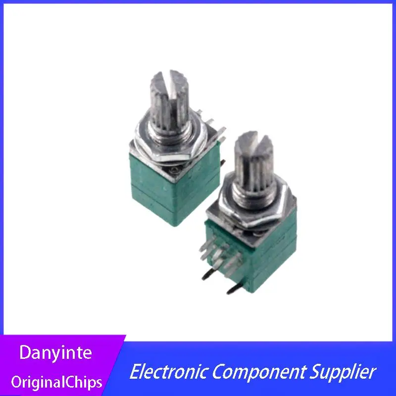 Potenciômetro duplo com 8PINS, B10K, 10K, 15mm, RV097NS, RV097, Novo, 5Pcs Lot