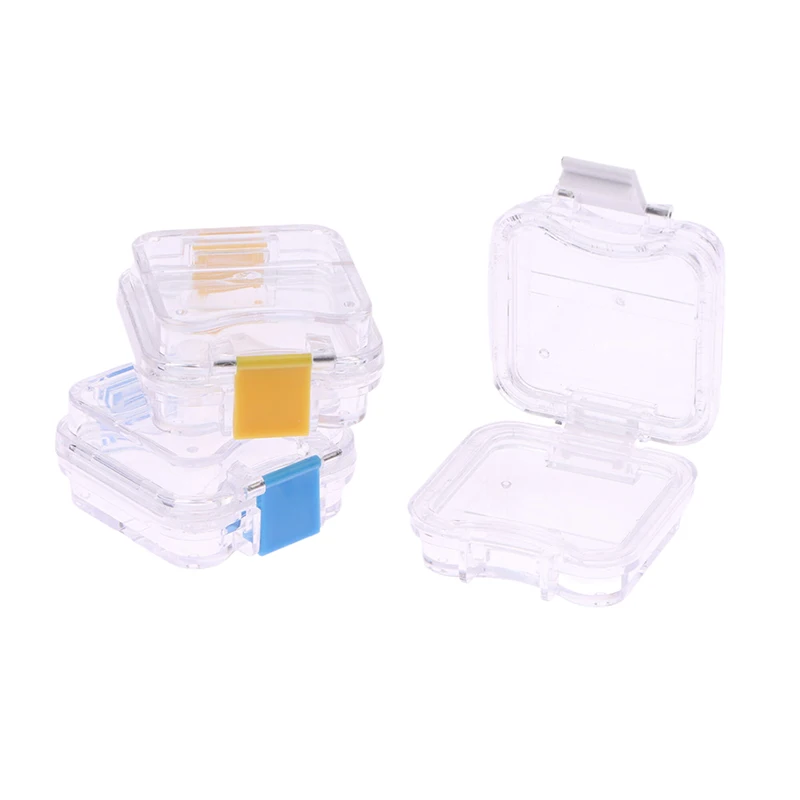 1pcs Denture Storage Box With Transparent Flexible Film Dentist Material Dental Plastic Membrane Boxes Small Dental Crown Box