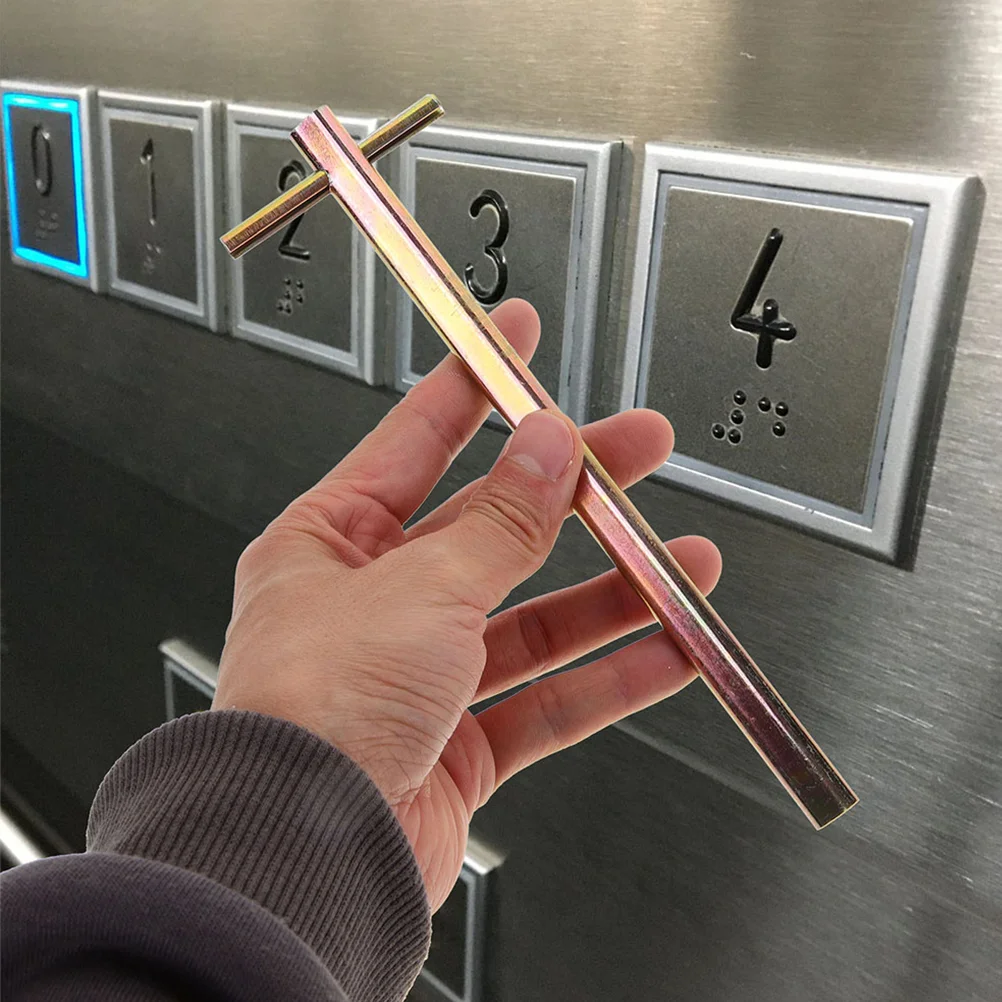 2 Pcs Elevator Door Key Maintenance Drop Lifting Security Emergency Galvanized Iron