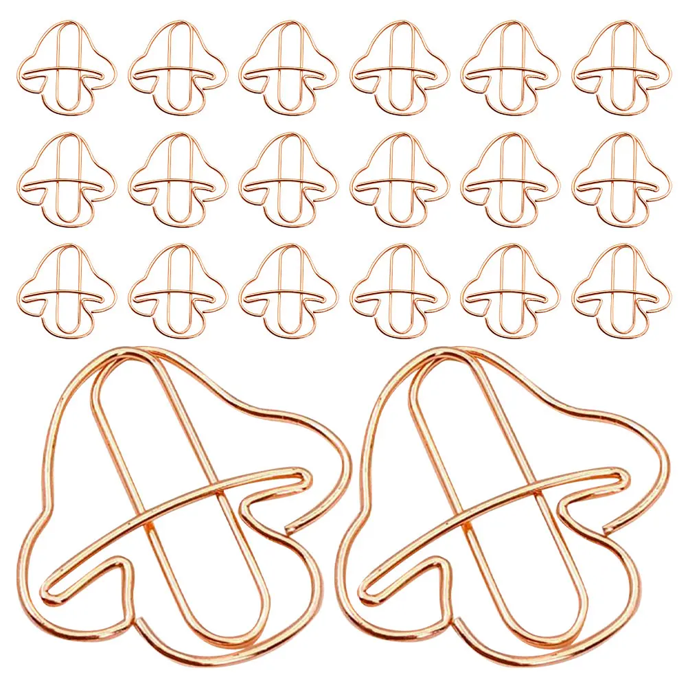

30 Pcs Cute Office Supplies School Decorative Paper Clips Mushrooms for Book Marker Desk Accessories Bookmark