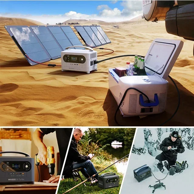 Penjualan terlaris Smart Off Grid Outdoor Camping 700W 2000W Solar Generator pengisian Solar Portable Power Station