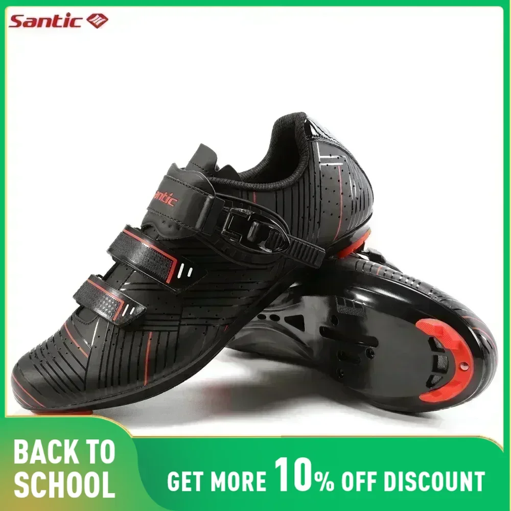 Santic Road Bike Locking Shoes Men Professional Compatible with SPD-SL Riding Shoes Women Cycling Sneakers Bicycle Sports Shoes