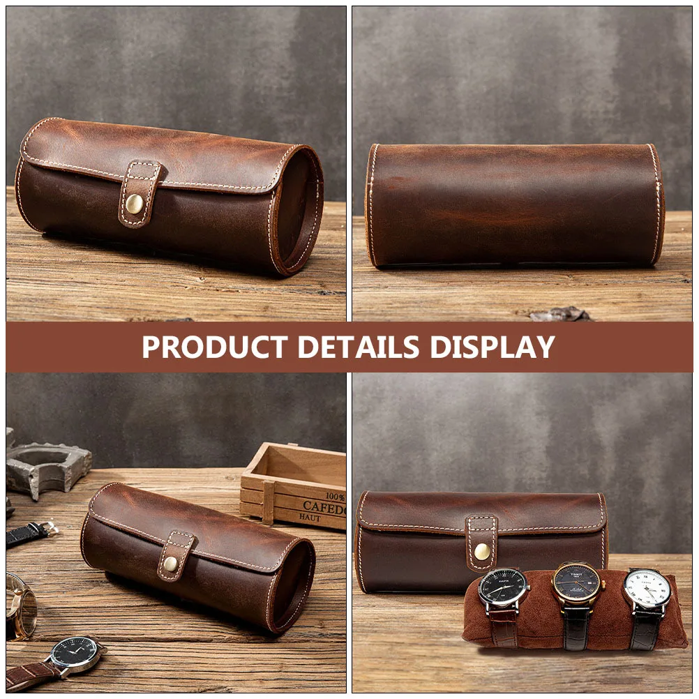 

1Pcs Premium Watch Display Case Soft Interior Watch Travel Roll for Safe Scratch Ideal Gift Box Container
