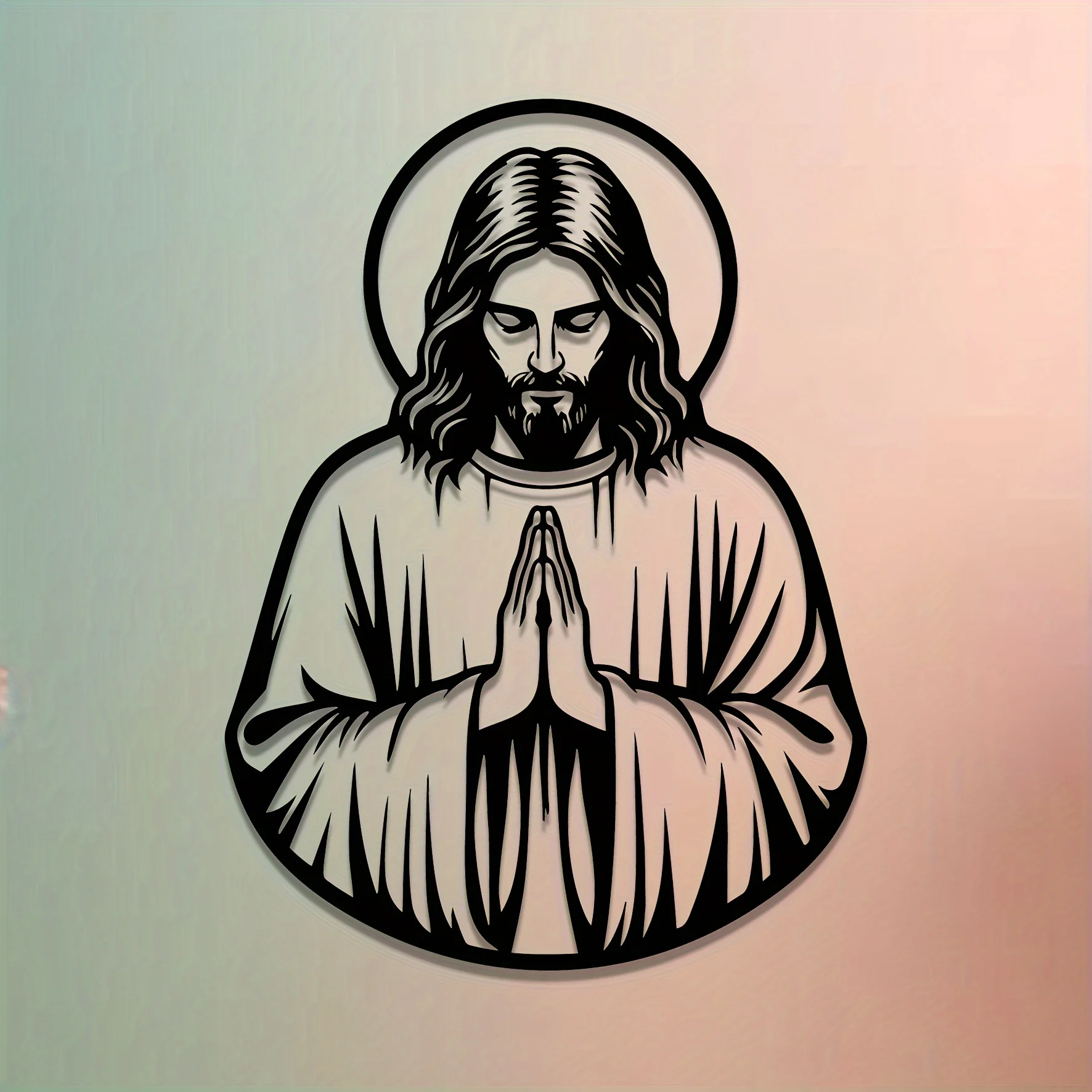 Home Decor Jesus - CIFBUY Iron Wall Decor Abstract Jesus