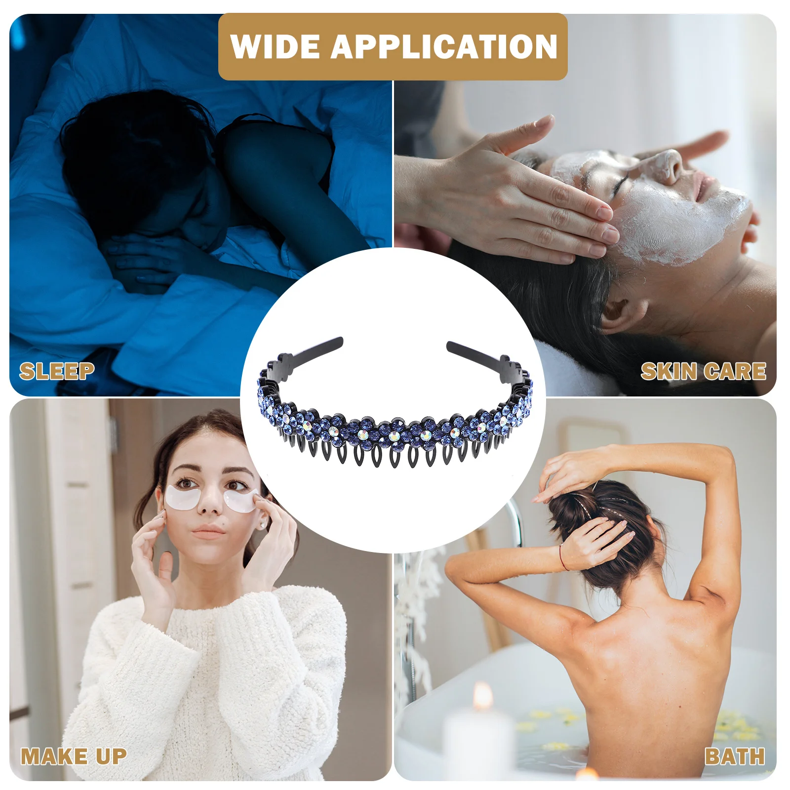 

Противоскользящие обручи для волос, прочная повязка для волос, повязка на голову для мытья лица, элегантный головной убор для женщин и девочек