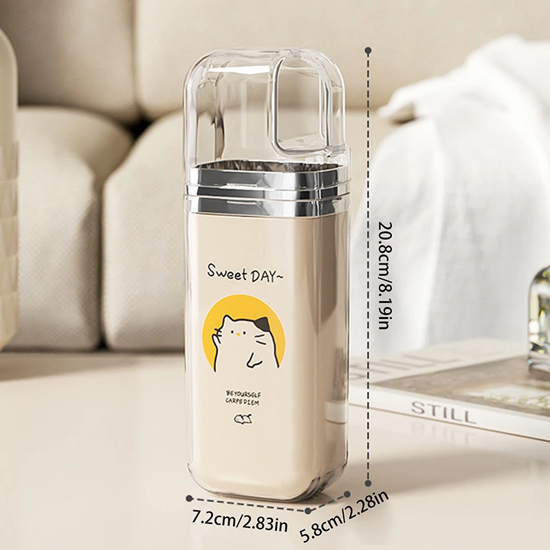 كارتون لطيف كأس فرشاة الأسنان السفر حامل فرشاة الأسنان بسيط المحمولة كوب غسول الفم لرحلة عمل المنزل التخييم