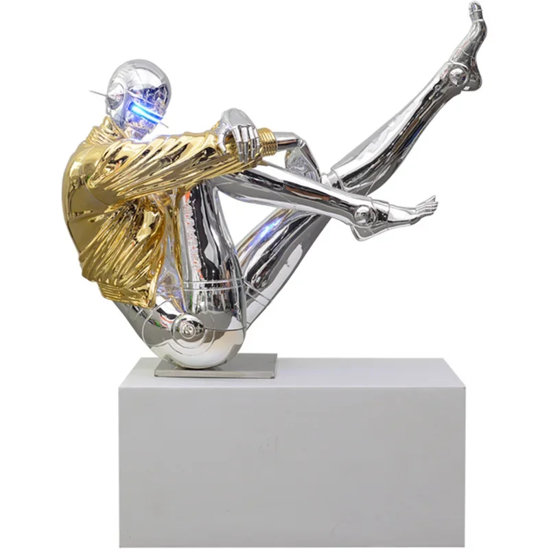 

Empty Mountain Foundation Ornament Future Machinery Ji Muse Sculpture Art Figure Model Large Floor Lamp Bar KTV Decoration