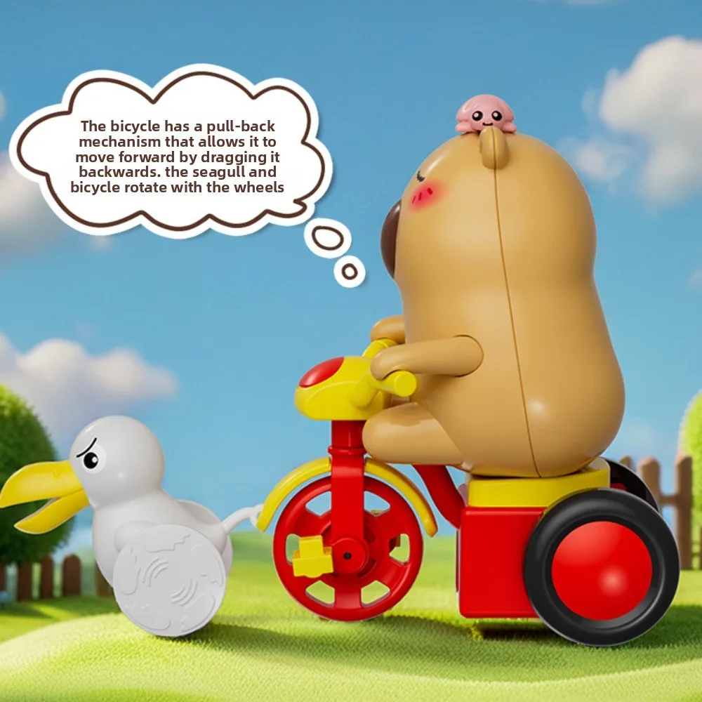 Wind-up Capybara Pull-back Car Toy Seagull Cartoon Capybara Clockwork Doll Toys Cute Funny Capybara Figure Toy Birthday Gifts