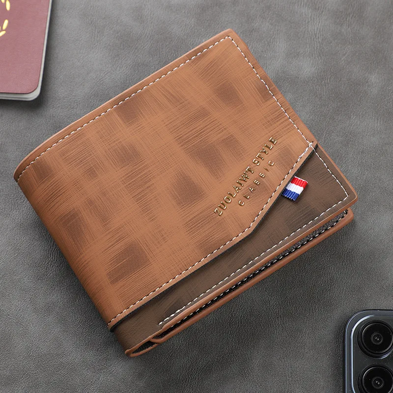 

Мужской деловой кошелек в европейском и американском стиле, кошелек на молнии, футляр для карт с несколькими слотами — Carteras Para Hombres Billiteras De Hombre