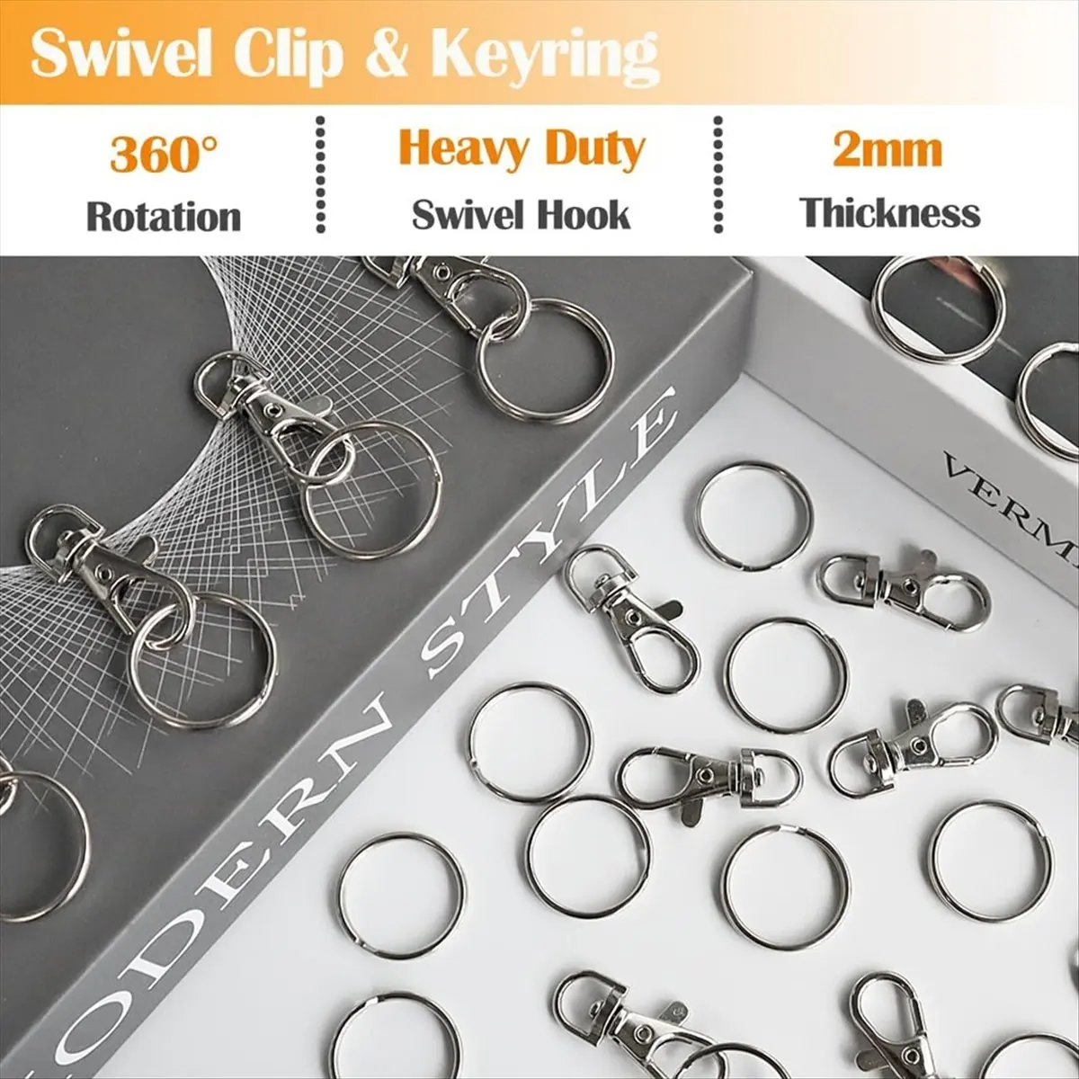 HOME USE-A Nylon String for Bracelets Making Kit + Keychain Clips+Key Ring Satin Rattail Cord for Beading,,Necklace,Macrame