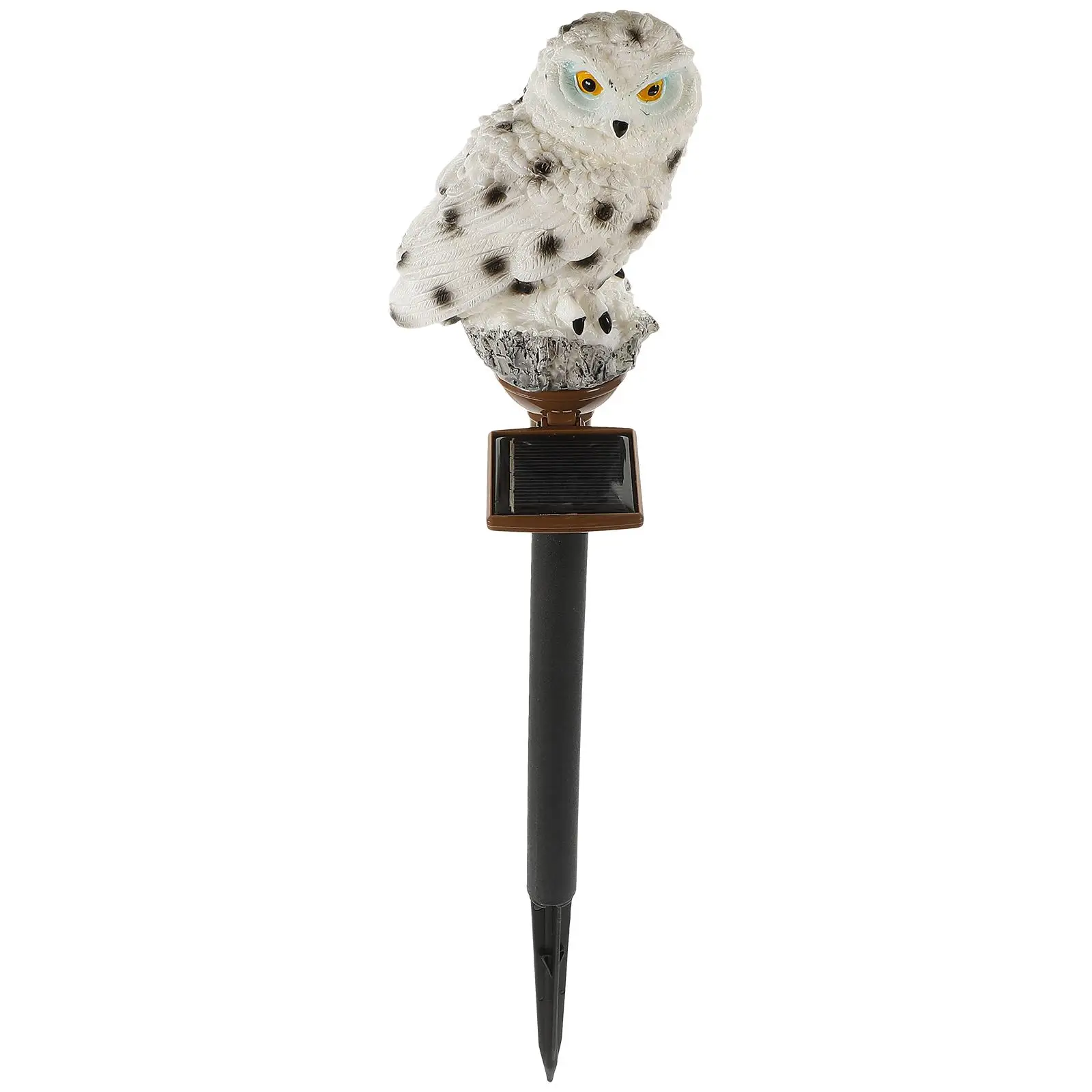 

Solar Powered Garden Lights Owl Design LED Stake Light White Color Solar Outdoor Decorative Yard Landscape Lighting Gifts Resin
