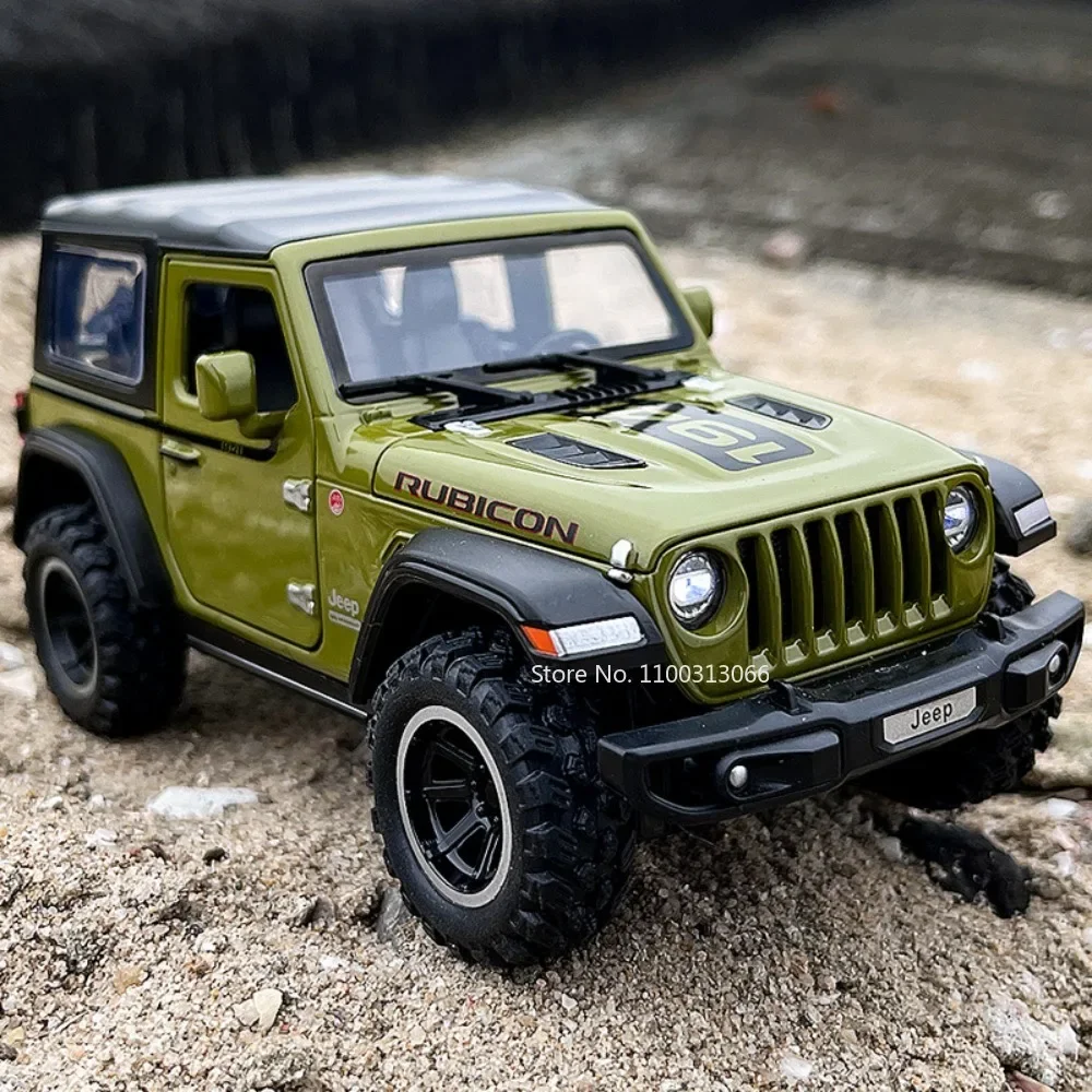 

1/32 Wrangler Alloy Diecast Car Models Toy 1941 Rubicon Metal Off-Road Vehicles with Sound Light Car Toys for Children Boys