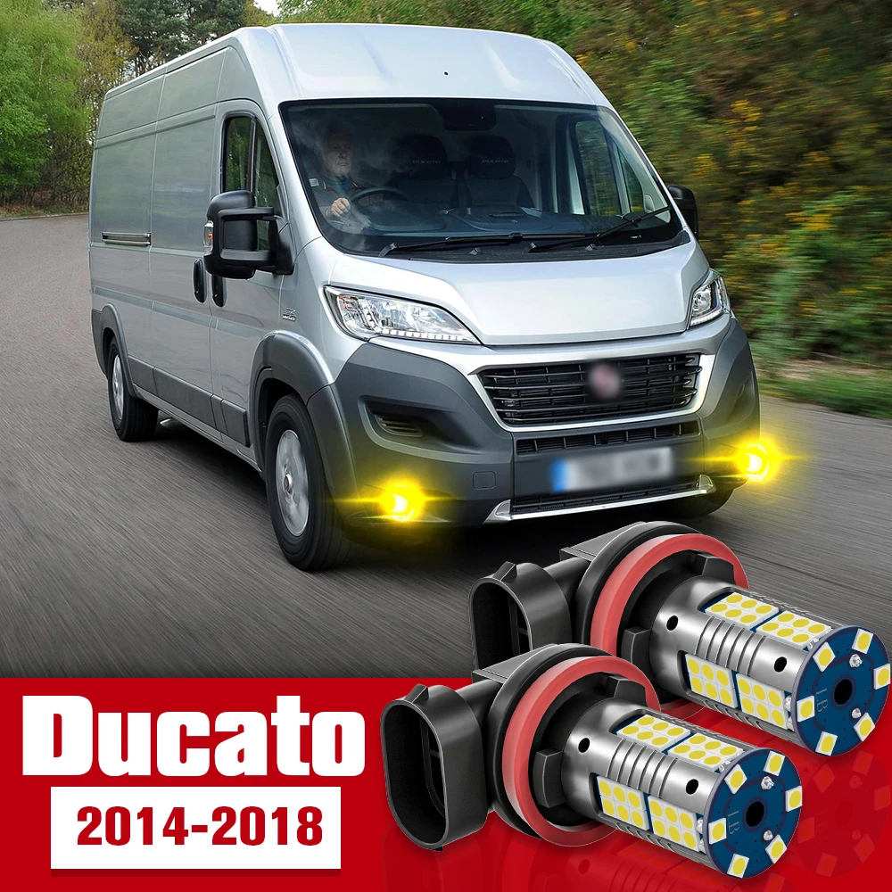 

2pcs Front Fog Light Accessories LED Bulb Lamp For Fiat Ducato 2014 2015 2016 2017 2018