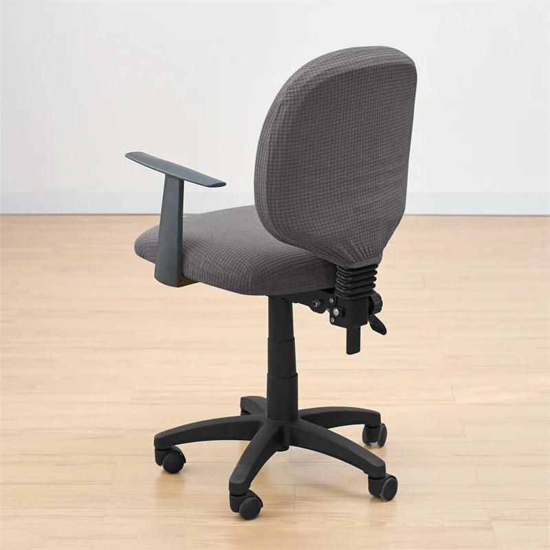 2 teile/satz Wasser Abweisend Büro Stuhl Abdeckung Polar Fleece Stretch Computer Stuhl Schonbezüge Rotierenden Gaming Sitz Abdeckung Schutz – Detail 2