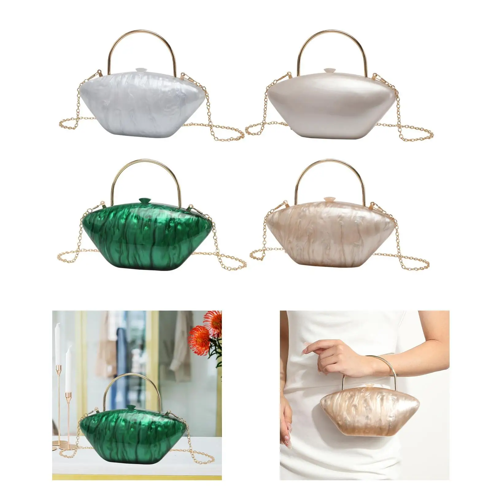 

Acrylic Evening Clutch Purse Stylish Evening Bag for Party Shopping Prom